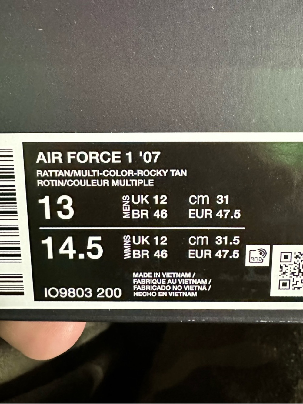 Nike Air Force 1 Low '07 LV8 Realtree Green Cargo Khaki Camo Size 13 - Picture 14 of 14